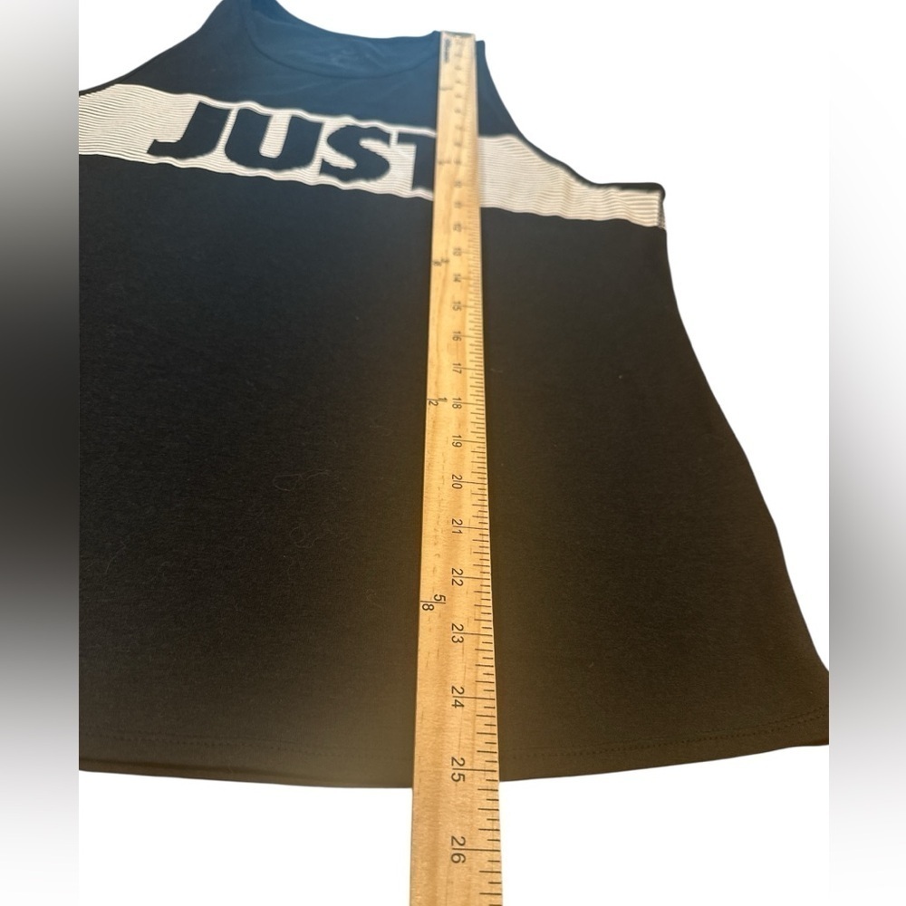 Nike Just Do It Dri Fit Tank Size Medium Black White Racerback Round Neck - Picture 11 of 11